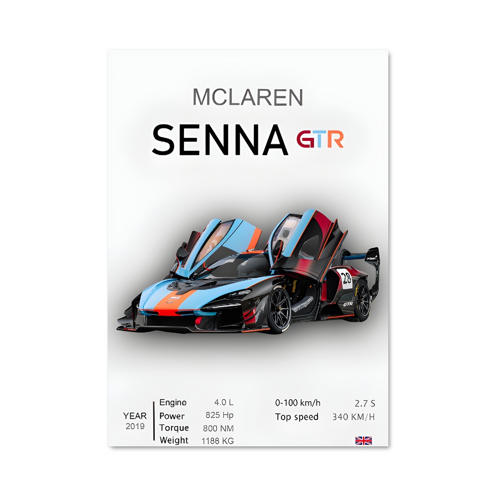 Poster Senna GTR spectaculaire